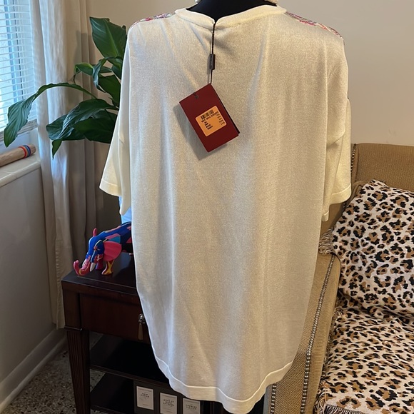 ETRO blouse crean and pink súper elegante size 46 - Picture 2 of 5